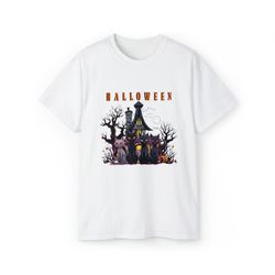 Halloween Black Cat Shirt, Cat With Halloween Shirt, Pumpkin Spooky Season Shirt