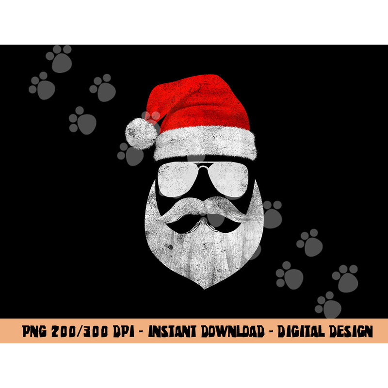 Funny Santa Claus Face Sunglasses with Hat Beard Christmas png, sublimation copy.jpg