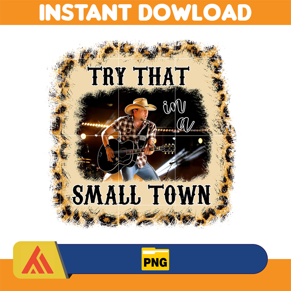 Try That In A Small Town Png, Cow Skull Small Town Png, Retro Country Shirt Png, Country Music, American Flag (21).jpg