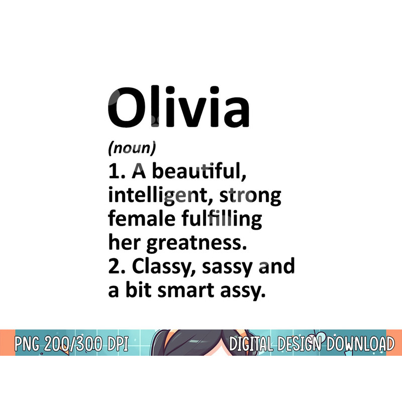 OLIVIA Definition Personalized Name Funny Christmas Gift png, sublimation.jpg