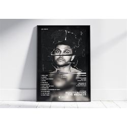 poster album of the weeknd | poster cover album beauty behind the madness | decoration poster cover album | rapping post