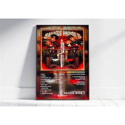 21 savage album poster | poster cover album savage mode 2 21 savage | decoration poster cover album | rapping posters |