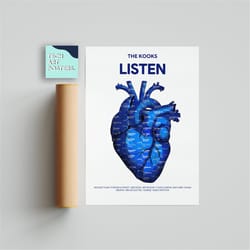 the kooks - listen album cover poster, frank ocean poster poster print, wall art, music gifts, home decor, music album c