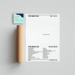 the beatles - the beatles album cover poster |  poster print, wall art, music gifts, home decor, music album cover poste