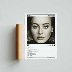 adele - 25 album cover poster | adele poster print, poster print, wall art, music gifts, home decor, album cover