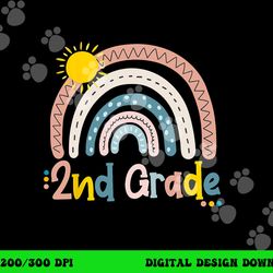 boho rainbow teacher 2nd grade  png, sublimation copy