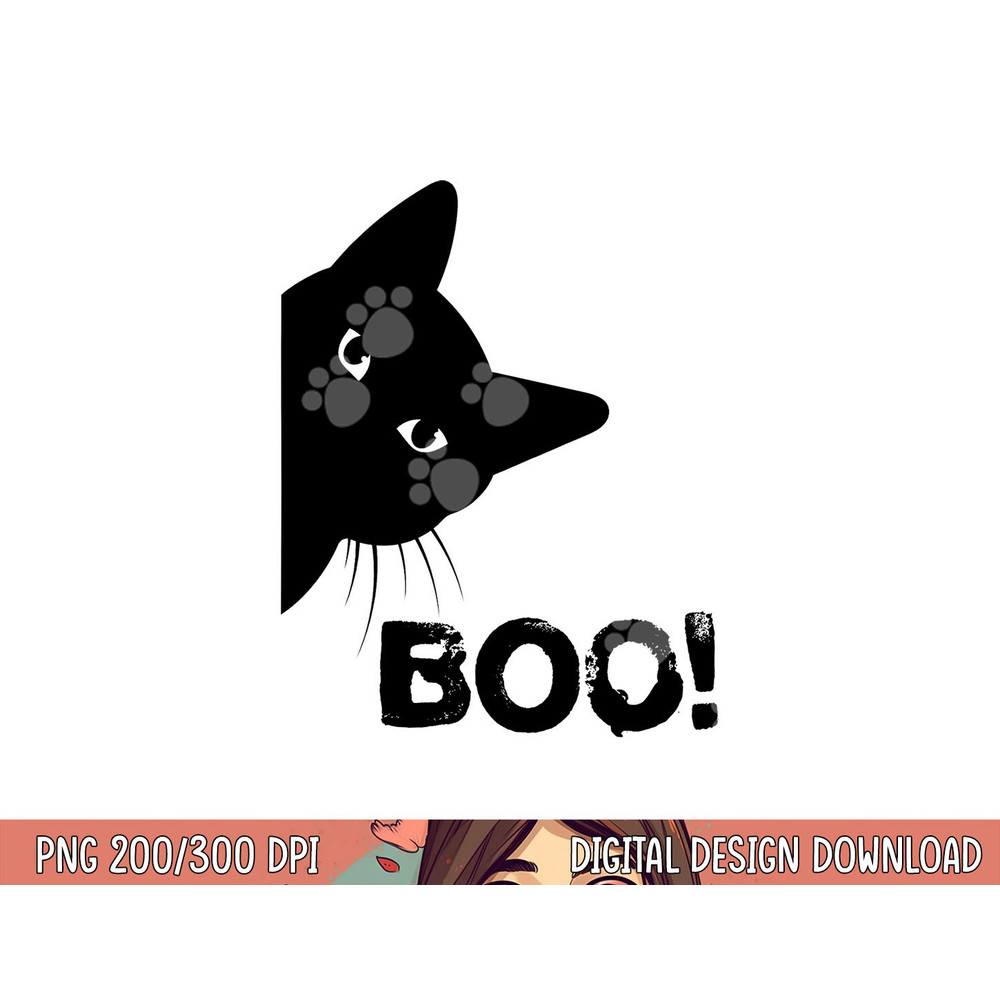 Boo Funny Hiding Peekaboo Scary Halloween Cat png,sublimation copy.jpg