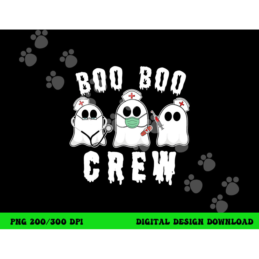 Boo Boo Crew Funny Nurse Halloween Ghost Costume png,sublimation copy.jpg