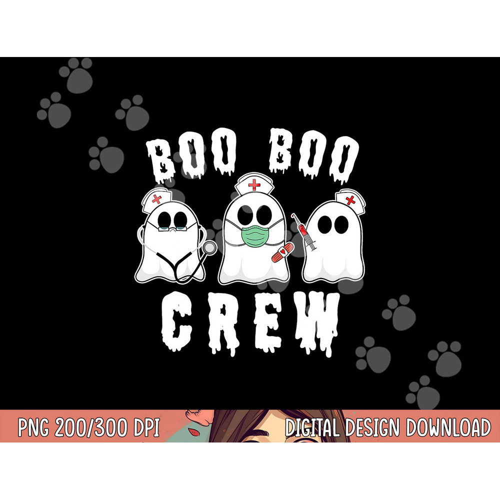 Boo Boo Crew Funny Nurse Halloween Ghost Costume png,sublimation copy.jpg