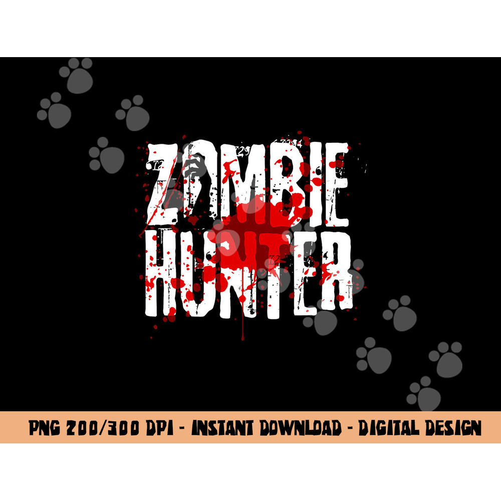 Funny Zombie Hunter Design For Boys Girls Halloween Hunting  png,sublimation copy.jpg