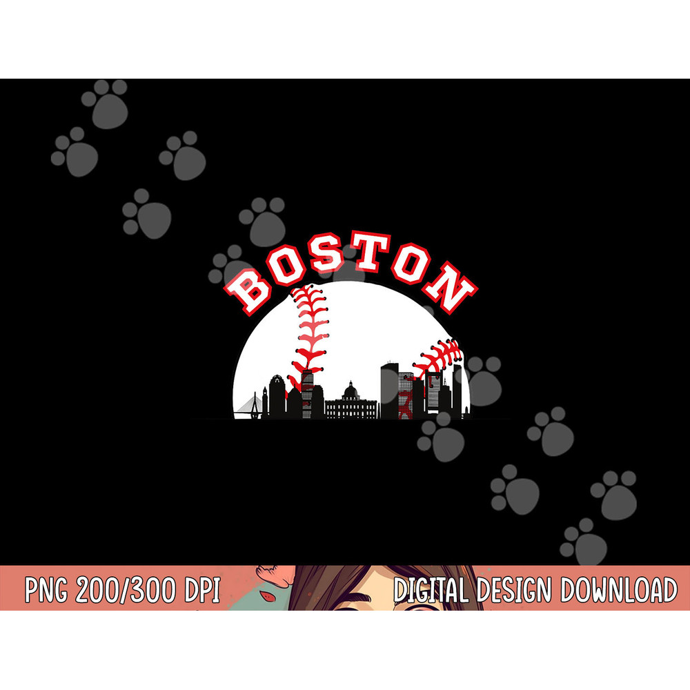 Boston Baseball Shirt Boston MA Cityscape BOS Skyline png, sublimation copy.jpg