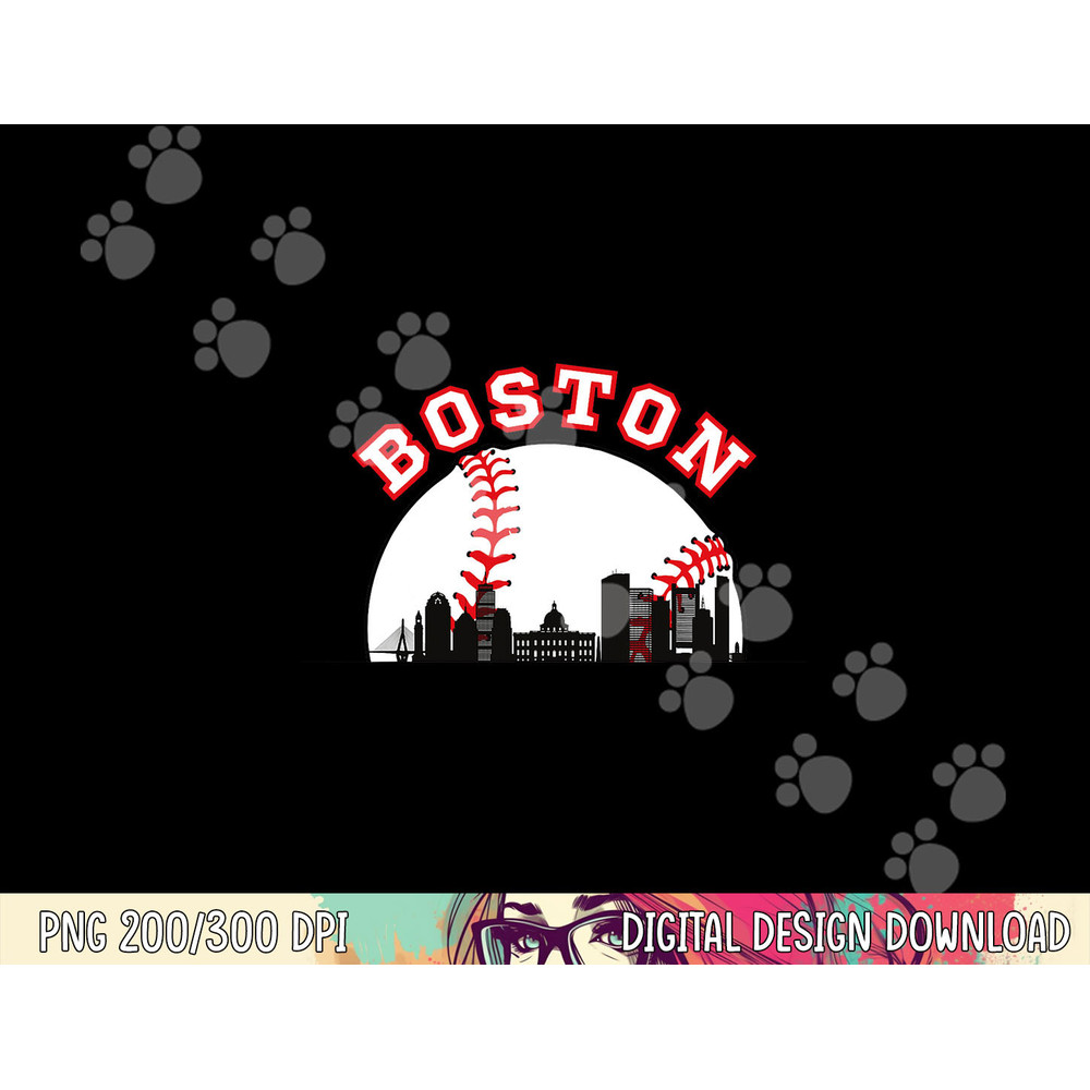 Boston Baseball Shirt Boston MA Cityscape BOS Skyline png, sublimation copy.jpg