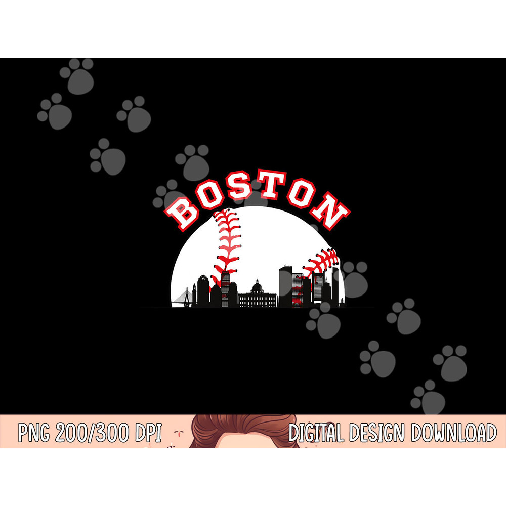 Boston Baseball Shirt Boston MA Cityscape BOS Skyline png, sublimation copy.jpg