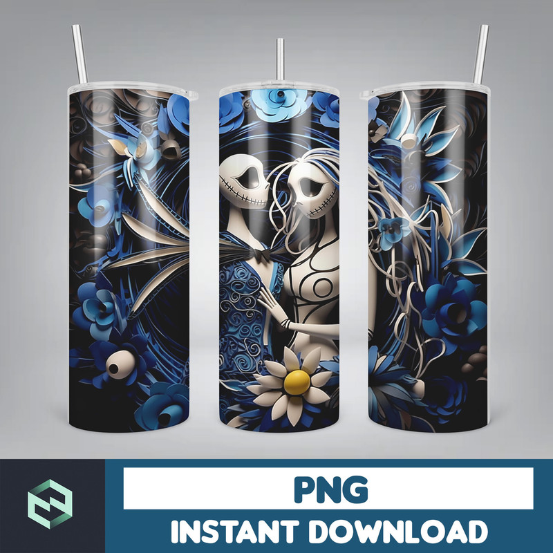 New Style 3D Couple Skeleton Movie 20oz Tumbler Sublimation Design 3D Halloween Skinny Tumbler Instant Download (22).jpg