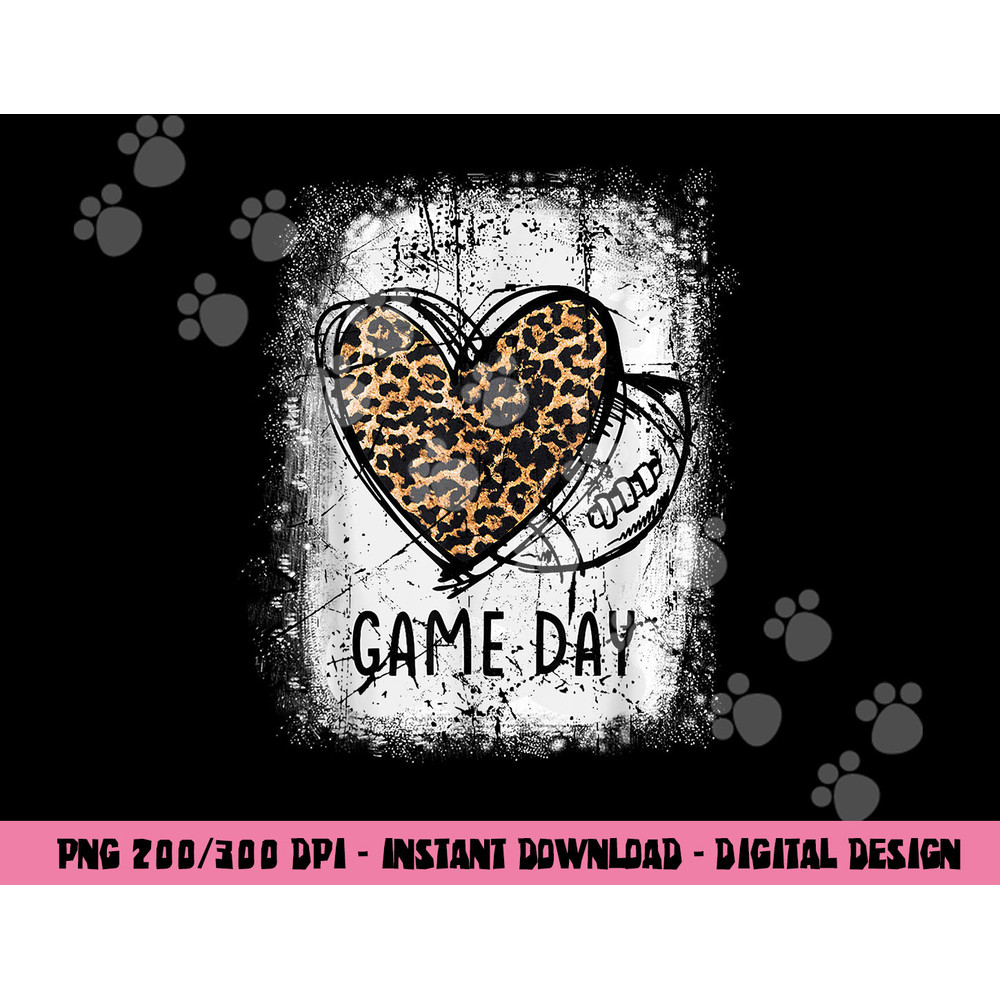 Game Day With Leopard Heart Football Lovers Mom Bleached png, sublimation copy.jpg