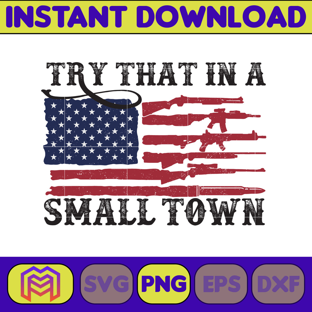 Try That In A Small Town Png, Cow Skull Small Town Png, Retro Country Shirt Png, Country Music, American Flag, Instant Download (9).jpg
