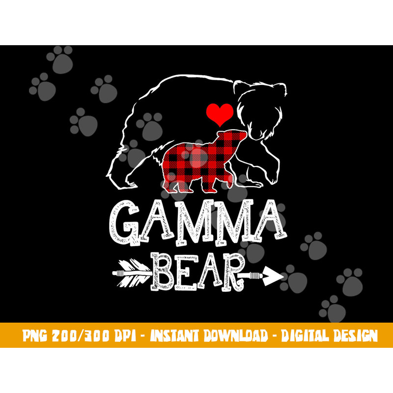 Gamma Bear Buffalo Plaid Christmas Family Pajama png, sublimation copy.jpg