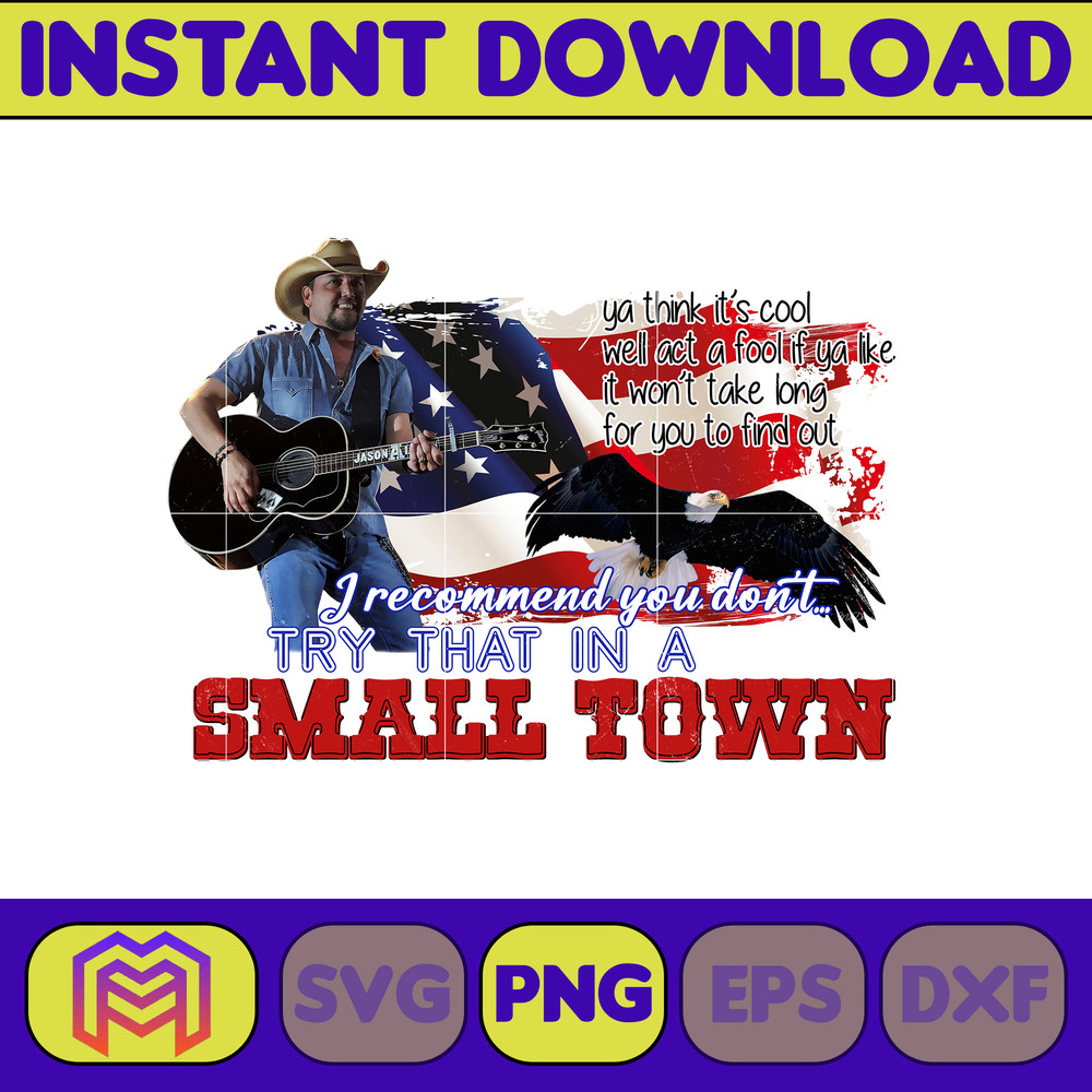 Try That In A Small Town Png, Cow Skull Small Town Png, Retro Country Shirt Png, Country Music, American Flag, Instant Download (34).jpg