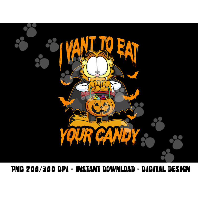 Garfield Halloween I Want To Eat Your Candy png,sublimation copy.jpg