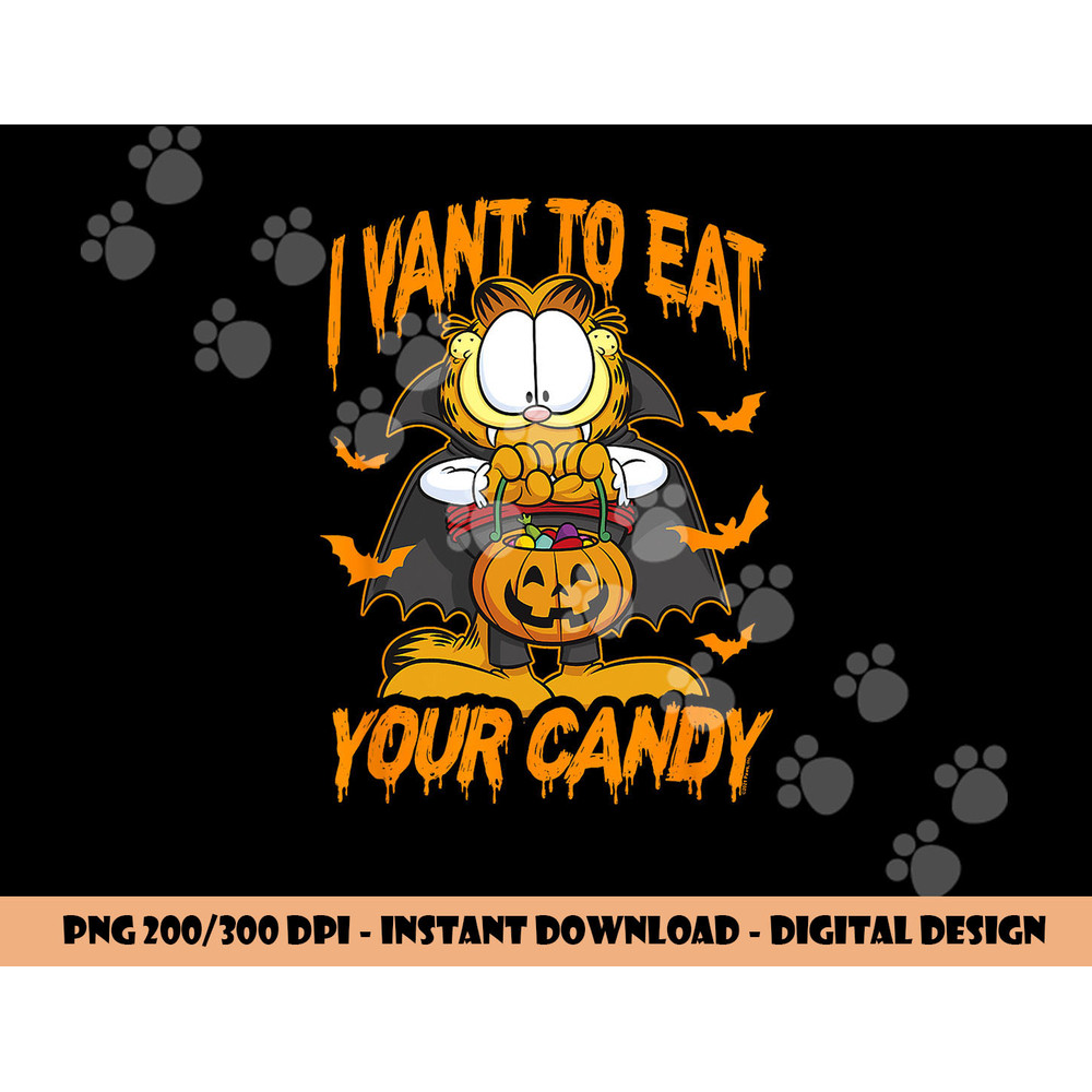 Garfield Halloween I Want To Eat Your Candy png,sublimation copy.jpg