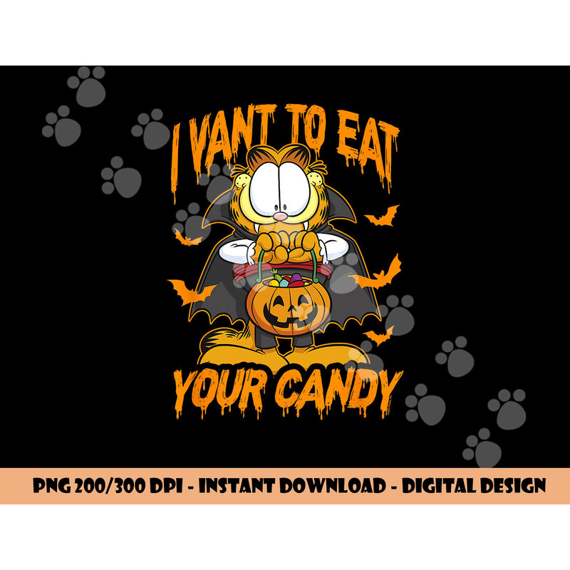 Garfield Halloween I Want To Eat Your Candy png,sublimation copy.jpg