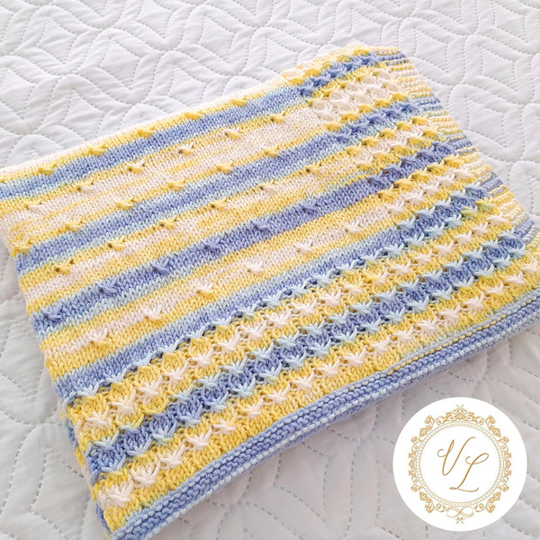 PDF Knitting Pattern Baby BLanket, Baby Blanket Pattern.jpg