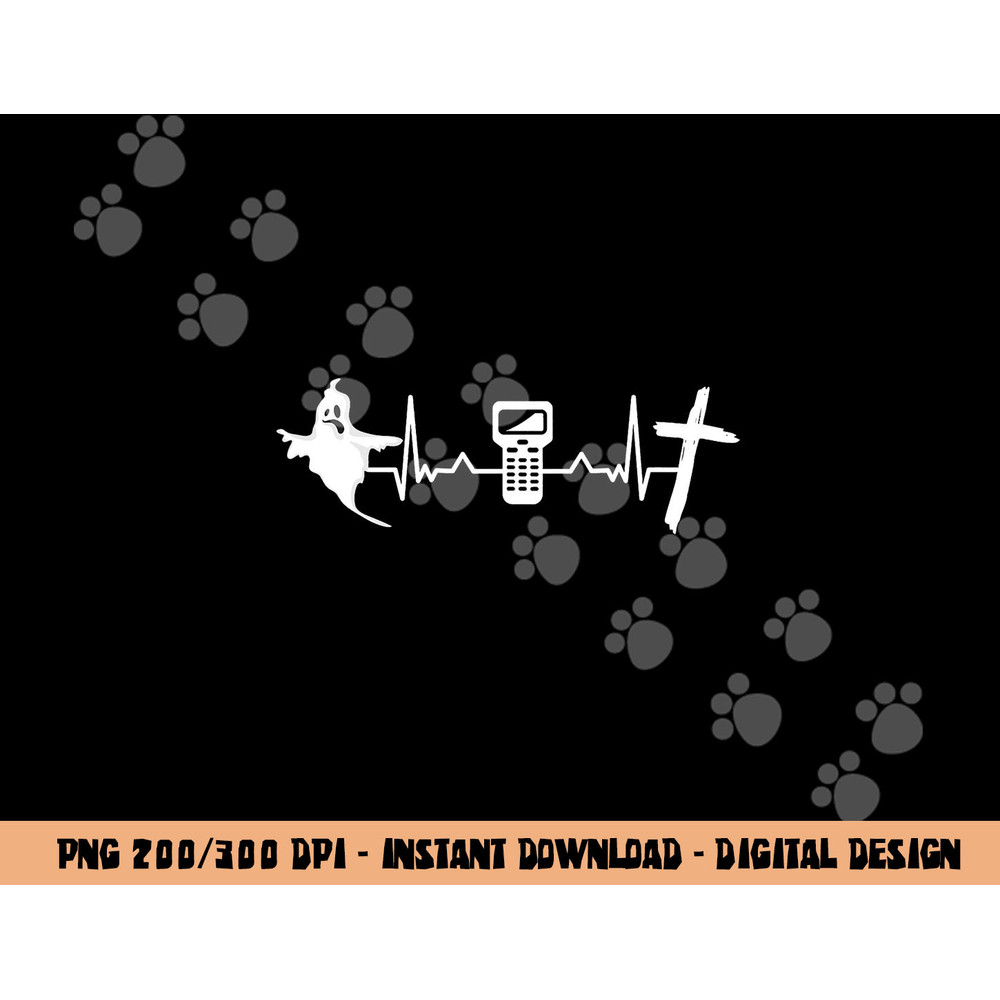 Ghost Hunter Heartbeat Paranormal Investigator Halloween png,sublimation copy.jpg