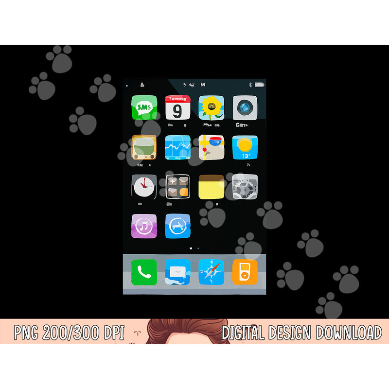 Cell Phone Smartphone Mobile App Halloween Costume png, sublimation copy.jpg