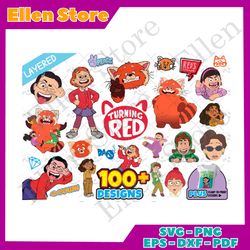 turning red svg bundle