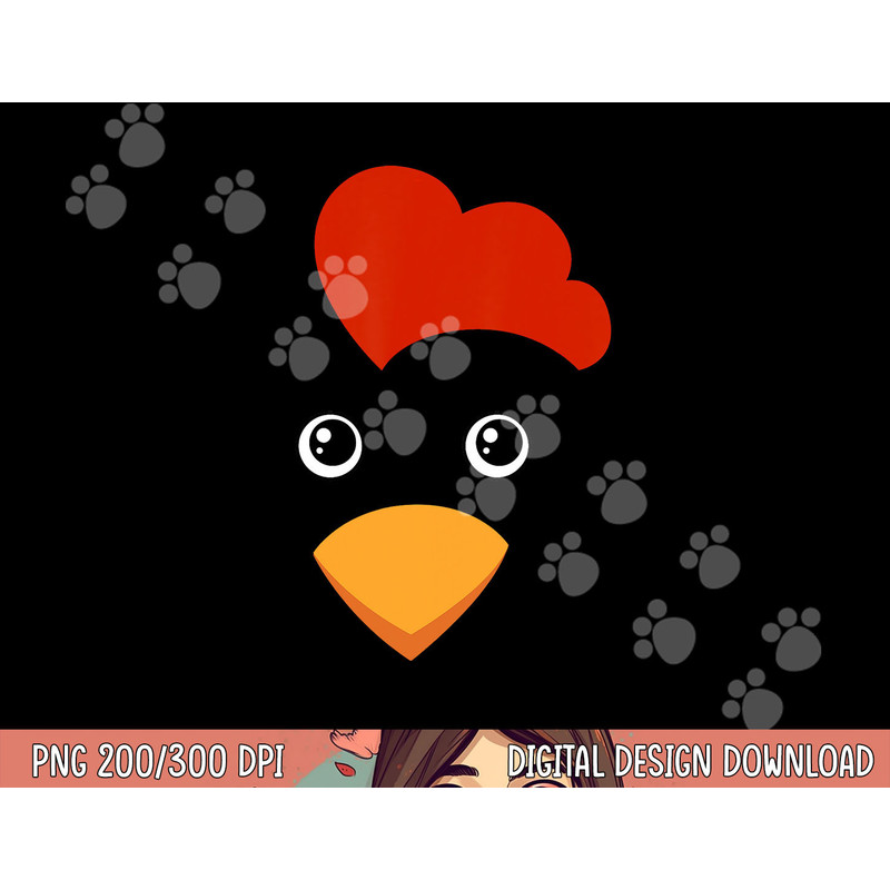 Chicken Face Costume Cute Easy Animal Halloween Gift png,sublimation copy.jpg