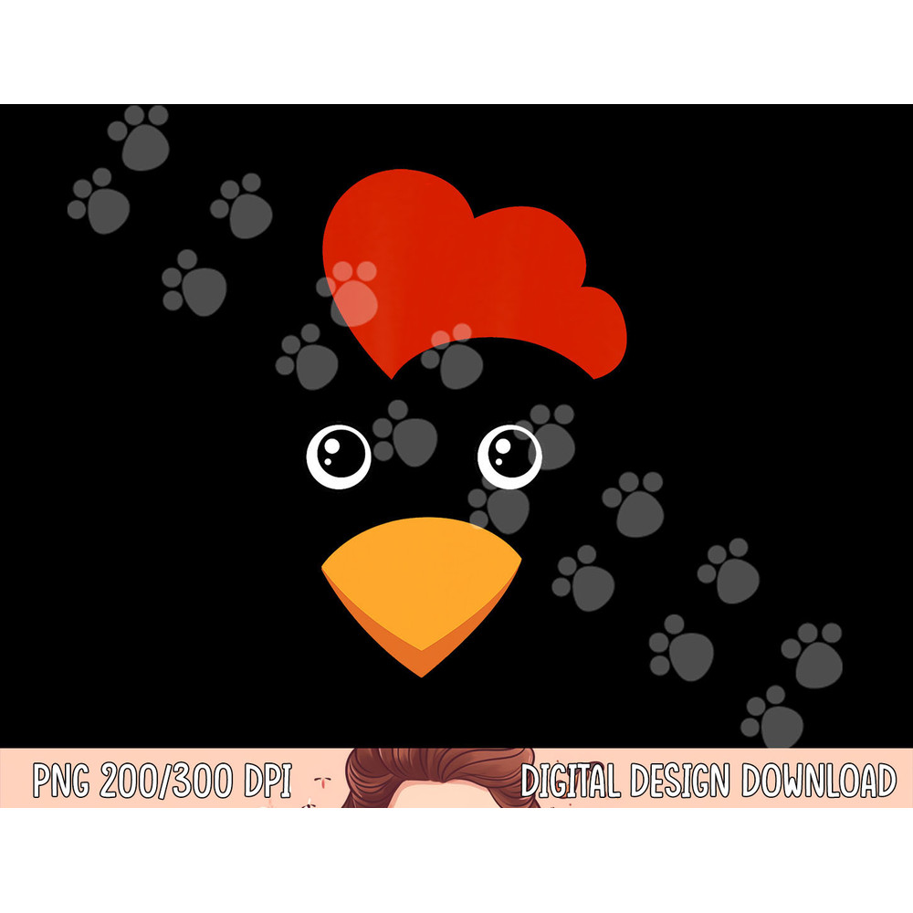 Chicken Face Costume Cute Easy Animal Halloween Gift png,sublimation copy.jpg