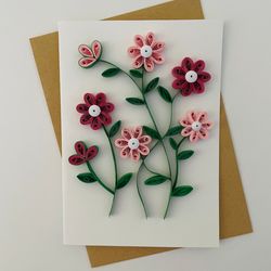 All Purpose Quilled Card | Anniversary card | birthday card | greeting card | Quilling Flowers card | handmade card | su