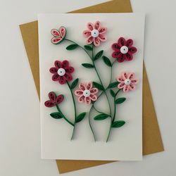 all purpose quilled card | anniversary card | birthday card | greeting card | quilling flowers card | handmade card | su
