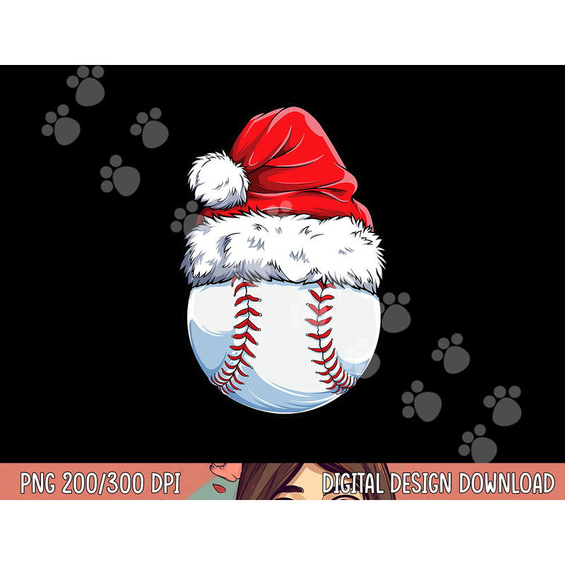 Christmas Baseball Ball Santa Hat Xmas Boys Catcher Pitcher png, sublimation copy.jpg