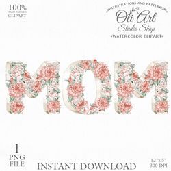Mother's day. Mom. Png File, Hand Drawn graphics. Digital Download. OliArtStudioShop