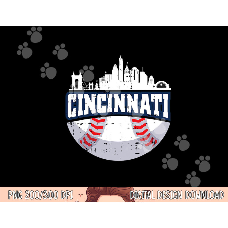 Cincinnati Baseball Skyline Ohio Baseball Player Gift png, sublimation copy.jpg