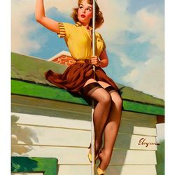 vintage pin up girl - cross stitch pattern counted vintage pdf - 111-436