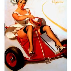 vintage pin up girl - cross stitch pattern counted vintage pdf - 111-437