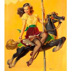 vintage pin up girl - cross stitch pattern counted vintage pdf - 111-445