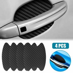 Carbon Fiber Car Door Handle Anti-Scratch Protector Film Stickers Accessories x 4pcs