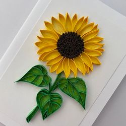 Sunflower Card | Handmade 3D card | Mothers day card | Thank you card | Birthday Card | Anniversary card | Blank card