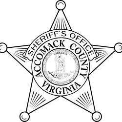 accomack county va sheriff's office badge vector file black white vector outline or line art file