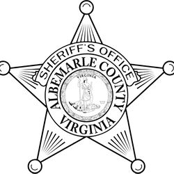 albemarle county va sheriff's office badge vector file black white vector outline or line art file