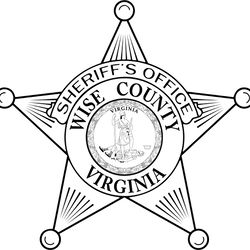 Wise County VA Sheriff's Office Badge vector file Black white vector outline or line art file