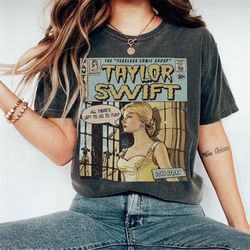 taylor swift comic shirt, v1 sweatshirt merch love story vintage comic book album fearless taylor eras tour 2023 graphic