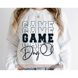 game day svg, baseball shirt svg, game day vibes svg,baseball season svg files for cricut - cut silhouette file svg,png,