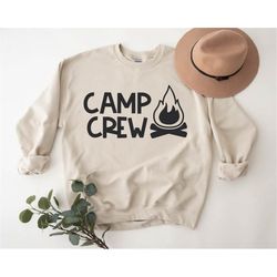 camping crew sweatshirt, camping squad sweater, camping buddie sweater, happy camper, hiking crew sweat, unisex clothing
