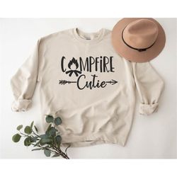 camping cutie sweater, camping crew sweater, camping buddie, happy camper sweater, unisex clothing, adventure sweater, g