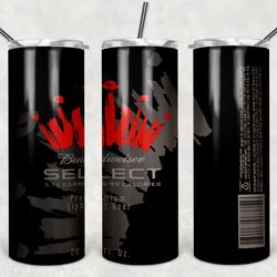budweiser select tumbler png, budweiser select 20oz skinny tumbler sublimation designs png, drinks tumbler png