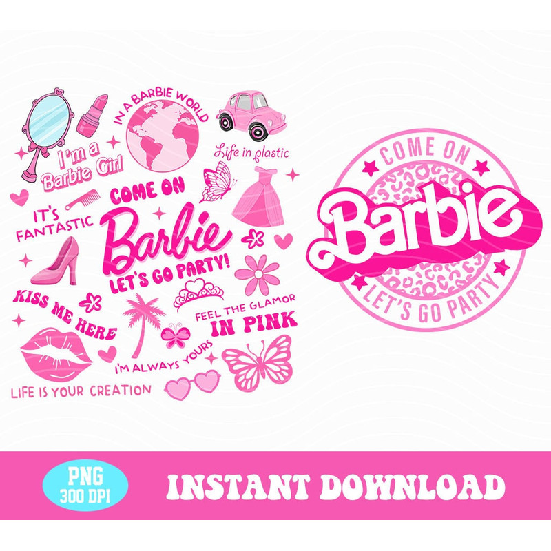 Barbi PNG, I'm A Barbi Girl Png Svg, Barbi World PNG, Barbi Song Png File Instant Download, Trendy Png, Back And Pocket Png Shirt - 3.jpg